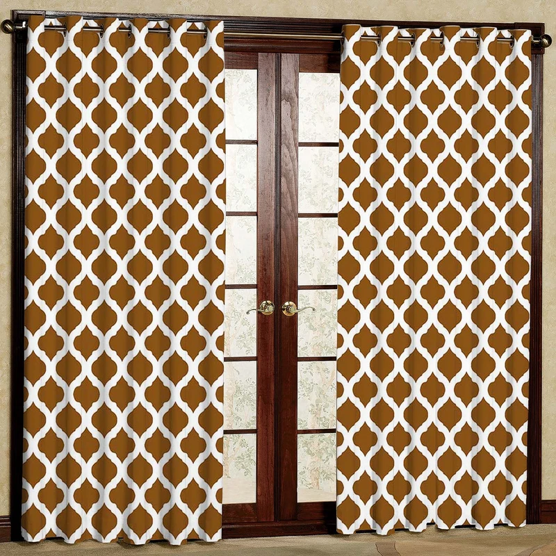 پرده بارمان دکور طرح کلاسیک مدل هازان پانچی کد 1620 W سایز 140x280 سانتی متر