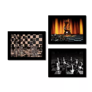 تابلو مدل بازی شطرنج کد KM-CH6457 مجموعه 3 عددی