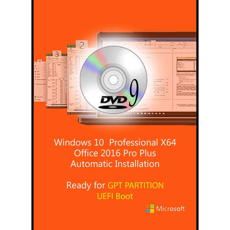 سیستم عامل Windows 10 Pro UEFI + Office Pro Plus  نشر مایکروسافت