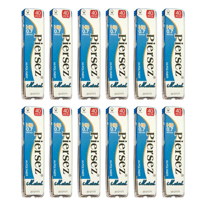 نوک مداد نوکی پییرسز کد PZW0137 مدل متال قطر 0.7 میلی متر بسته 12 عددی نوک مداد نوکی پییرسز کد PZW0137 مدل متال قطر 0.7 میلی متر بسته 12 عددی