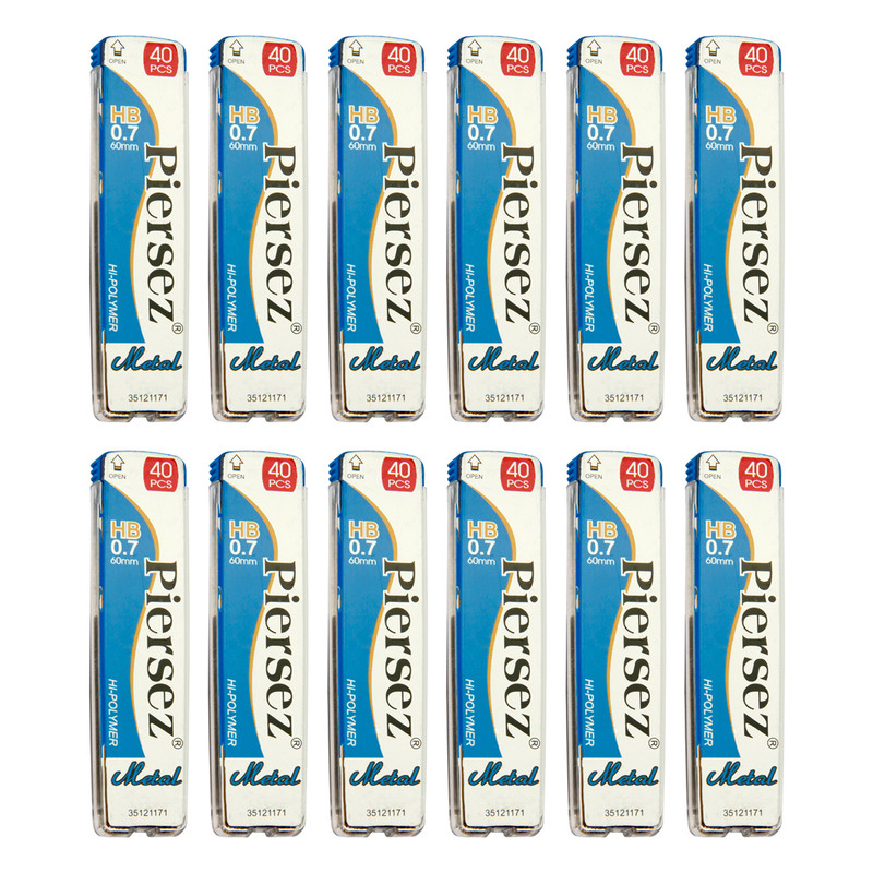 نوک مداد نوکی پییرسز کد PZW0137 مدل متال قطر 0.7 میلی متر بسته 12 عددی نوک مداد نوکی پییرسز کد PZW0137 مدل متال قطر 0.7 میلی متر بسته 12 عددی