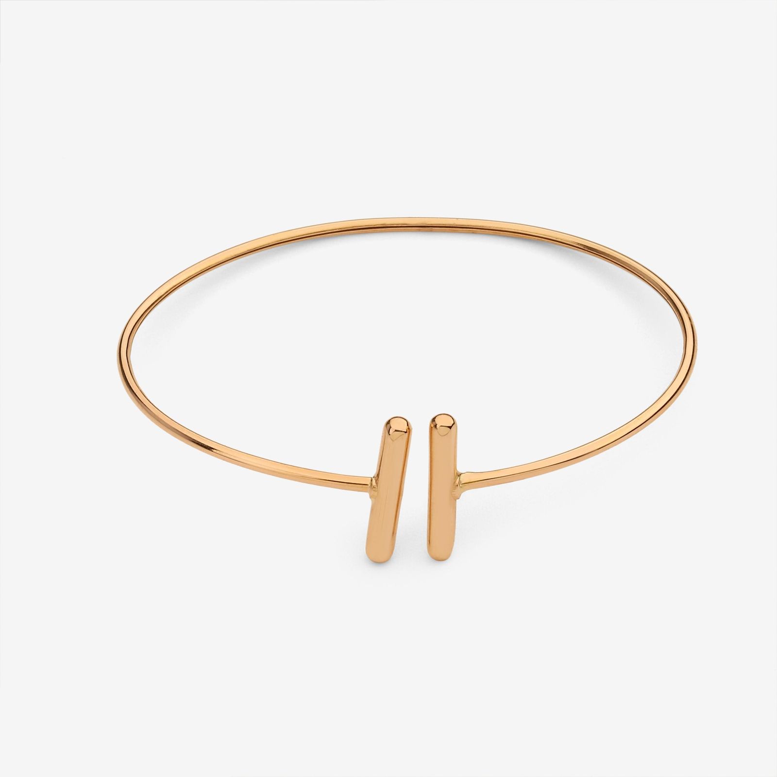 بنگل طلا 18 عیار زنانه حافا گلد مدل T کد bn008 - - 1