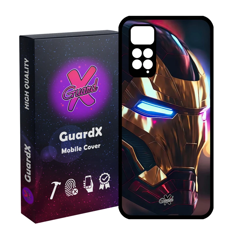 کاور گارد ایکس طرح Iron Man مدل Glass10604مناسب برای گوشی موبایل شیائومی Redmi Note 11S/ Note 11 4G