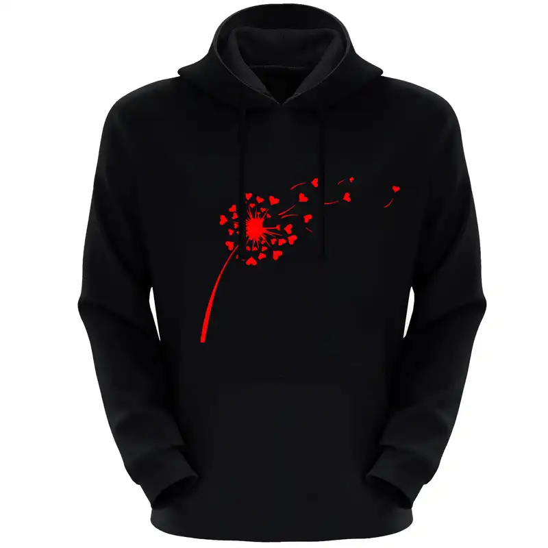 هودی زنانه مدل قاصدک E1554 رنگ مشکی