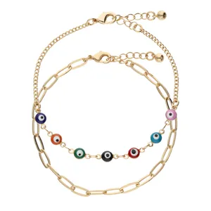 دستبند زنانه مدل Evil eye مجموعه دو عددی 