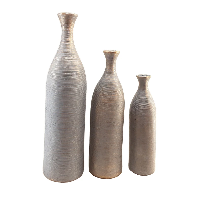 گلدان دکوری مدل آنتیک کد 495 مجموعه 3 عددی