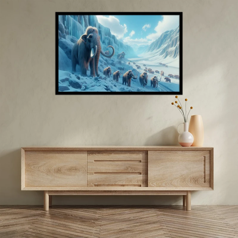 تابلو بکلیت طرح عصر یخبندان  ماموت و فیل مدل B-bu2673
