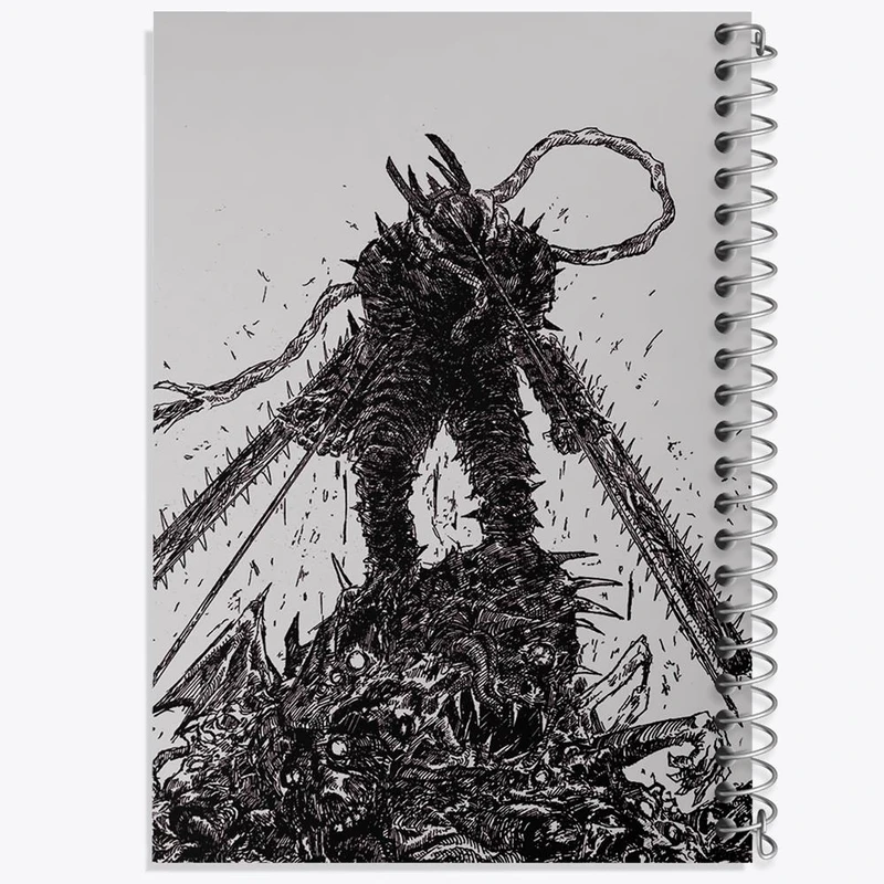 دفتر نقاشی 50 برگ خندالو مدل دنجی انیمه مرد اره ای Chainsaw Man کد 17956
