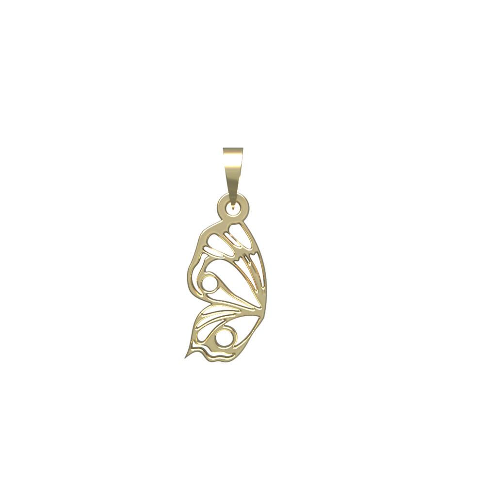 آویز گردنبند طلا 18 عیار زنانه مدوپد مدل بال پروانه کد PA1-11066 -  - 2