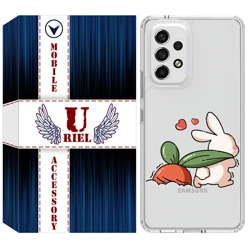 کاور یوریل مدل Clear کد 71 طرح خرگوش مناسب برای گوشی موبایل سامسونگ Galaxy A13 4G