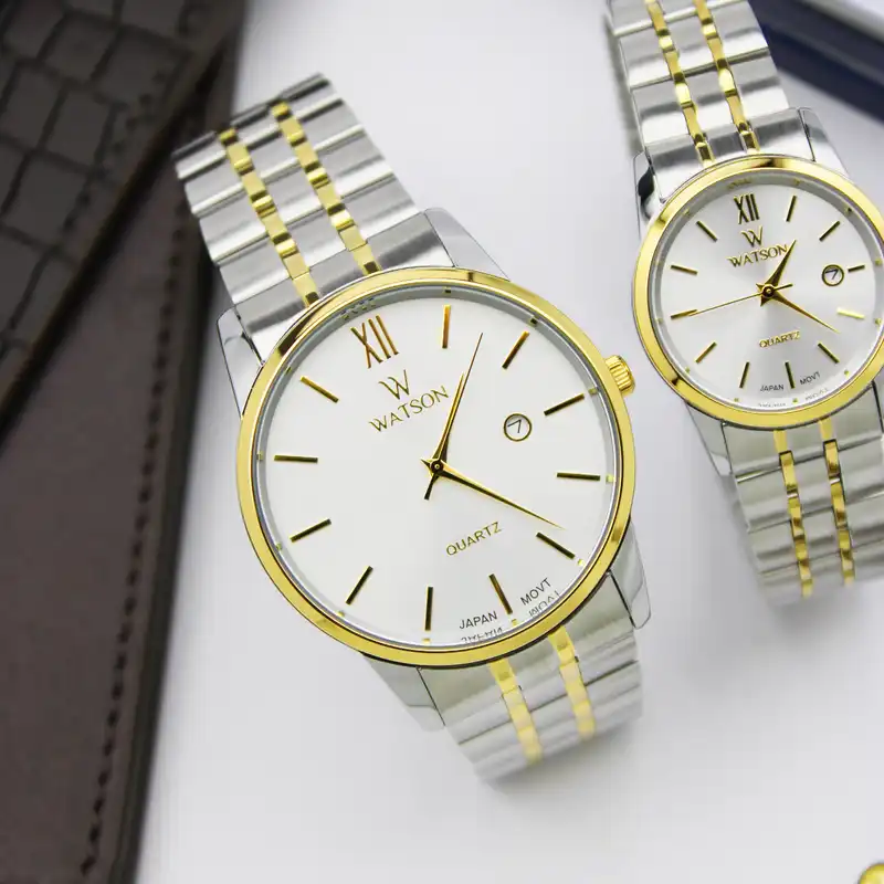 ست ساعت مچی عقربه ای زنانه و مردانه مدل 1128G