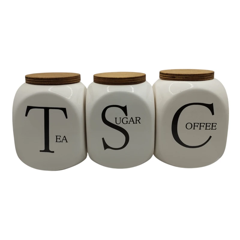 بانکه مدل چای و قهوه و شکر طرح دایس کد 01 مجموعه 3 عددی