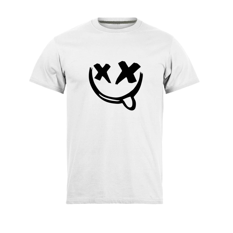 تی شرت آستین کوتاه مردانه مدل smile_NC1_0246 رنگ سفید