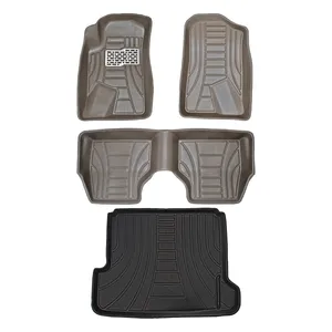 کفپوش سه بعدی خودرو پانیذ مدل پشت نمدی MHLB N مناسب برای سمند سورن پلاس به همراه کفپوش صندوق