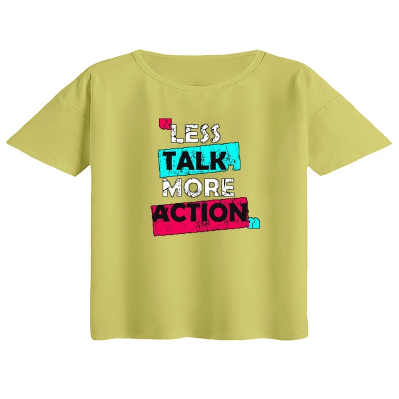 کراپ تی‌شرت آستین کوتاه زنانه مدل نوشته کد ۱