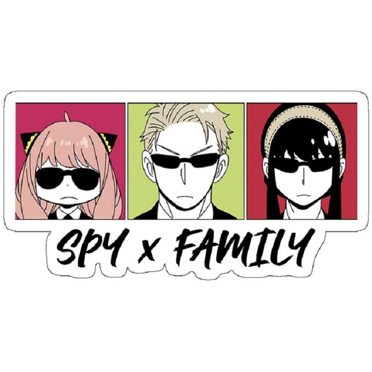 استیکر لپ تاپ مدل Spy x Family - Anya, Loyd and Yor Forger