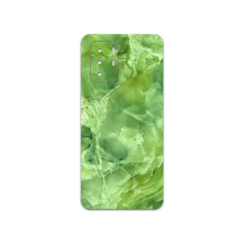 برچسب پوششی ماهوت مدل Green-Crystal-Marble مناسب برای گوشی موبایل شیائومی Redmi Note 10 Pro