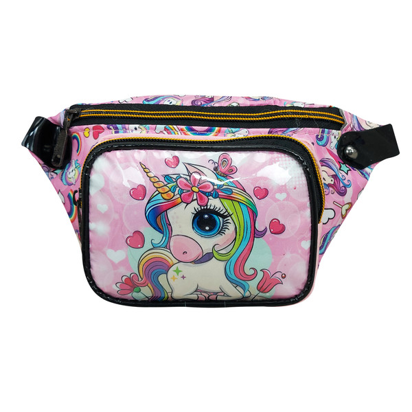 کیف کمری دخترانه سیی مدل اسب تک شاخ یونیکورن پونی کد 224.16