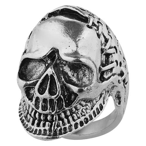 انگشتر مردانه مدل اسکلت جمجمه کد RK