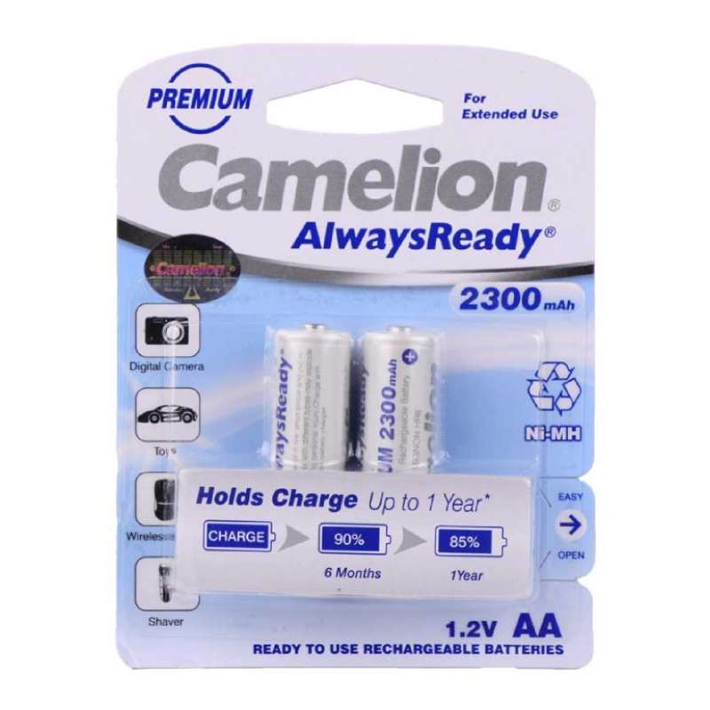 باتری قلمی قابل شارژ کملیون مدل AlwaysReady 2300 بسته دو عددی