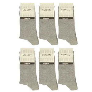 جوراب ساق بلند مردانه ویزیون کد VMS1016Z06 بسته 6 عددی