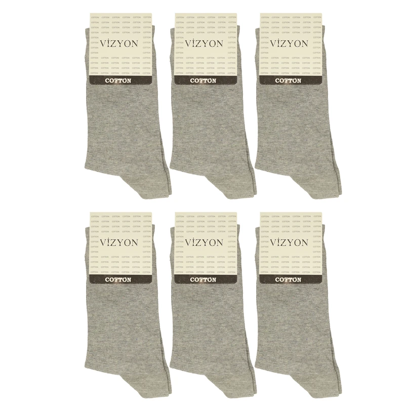 جوراب ساق بلند مردانه ویزیون کد VMS1016Z06 بسته 6 عددی
