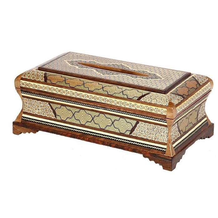 جعبه دستمال کاغذی خاتم کاری کد M27