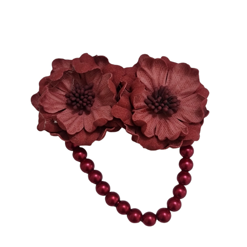 گیره مو زنانه مدل فرانسوی گل و آویز