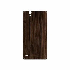 MAHOOT Dark Walnut Wood Cover Sticker for Sony Xperia C4
