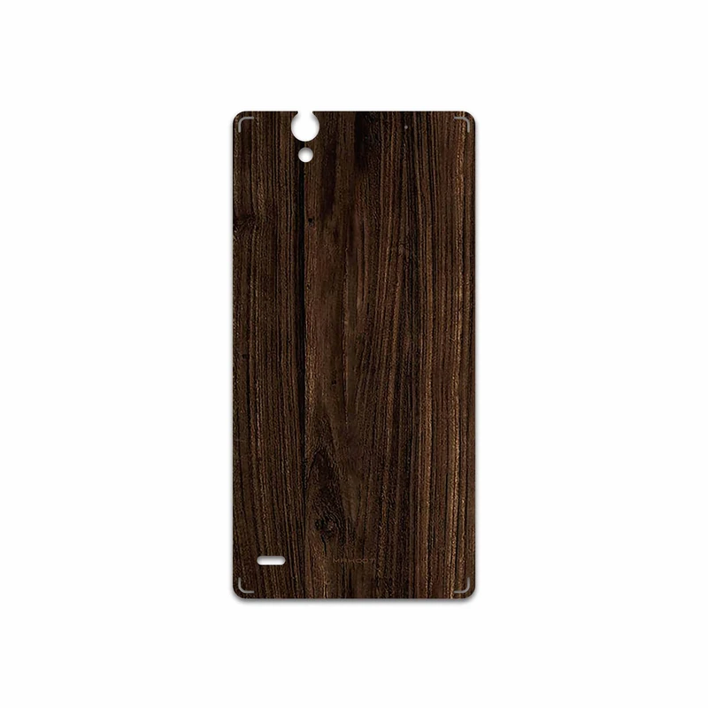 برچسب پوششی ماهوت مدل Dark Walnut Wood مناسب برای گوشی موبایل سونی Xperia C4