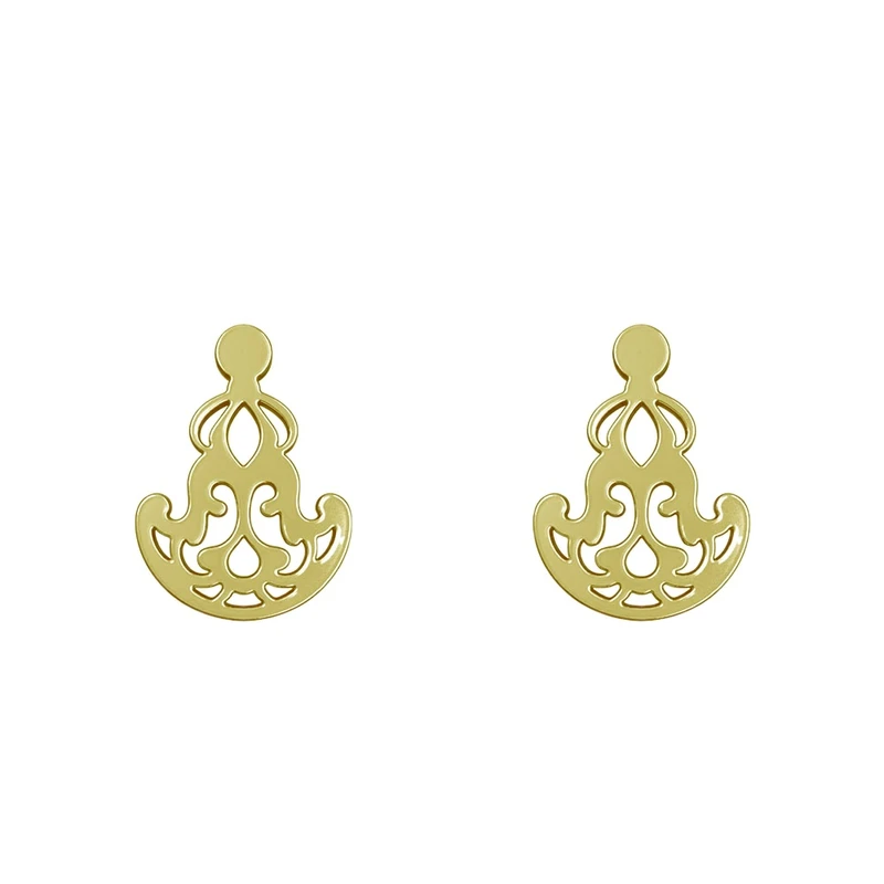 گوشواره میخی طلا 18 عیار زنانه نیکان گلد مدل NK 5689
