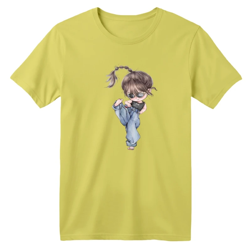 تی شرت آستین کوتاه بچگانه مدل دخترک کد 4