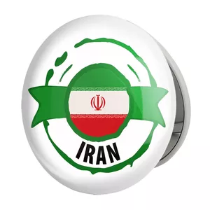 آینه جیبی خندالو طرح پرچم ایران مدل تاشو کد 20504 