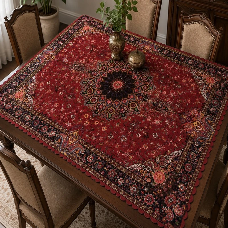 رومیزی مدل s01422 سایز 90x90 سانتی‌متر