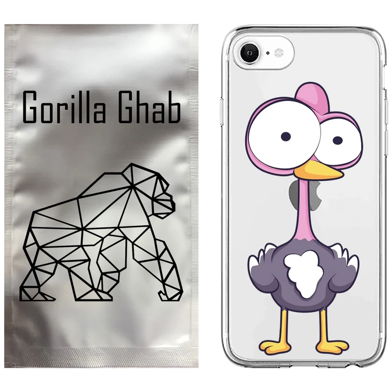 کاور گوریلا قاب مدل CLG کد 43 طرح شترمرغ مناسب برای گوشی موبایل اپل iPhone 7 / 8 / SE 2022