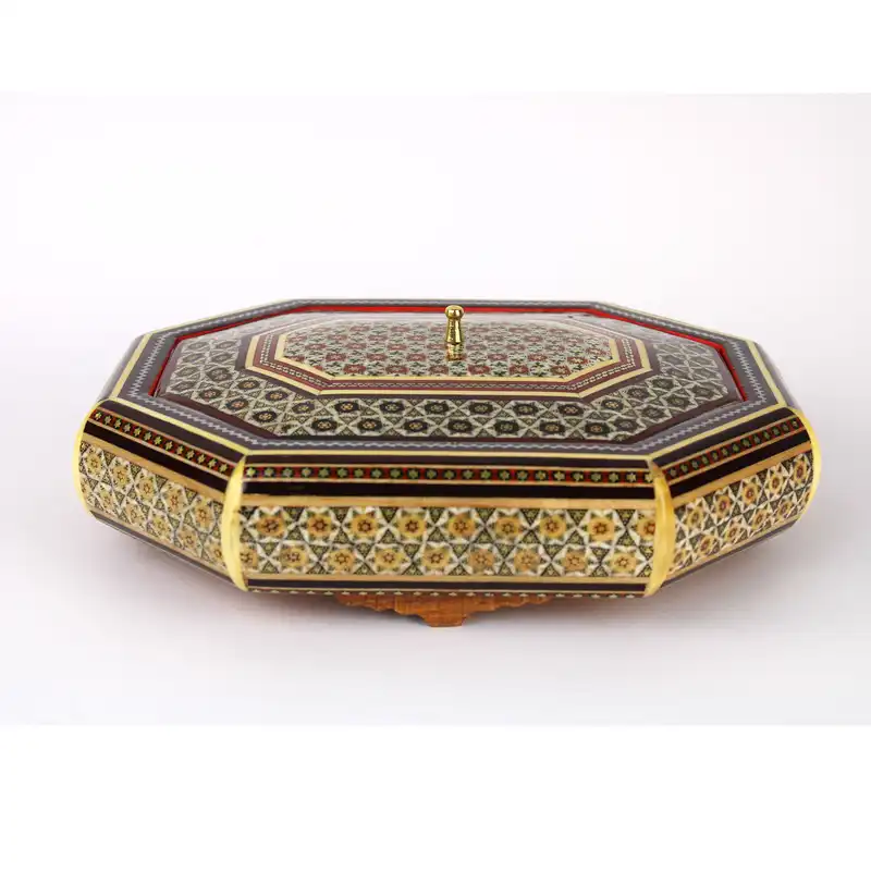 شکلات خوری خاتم کاری مدل ترنج