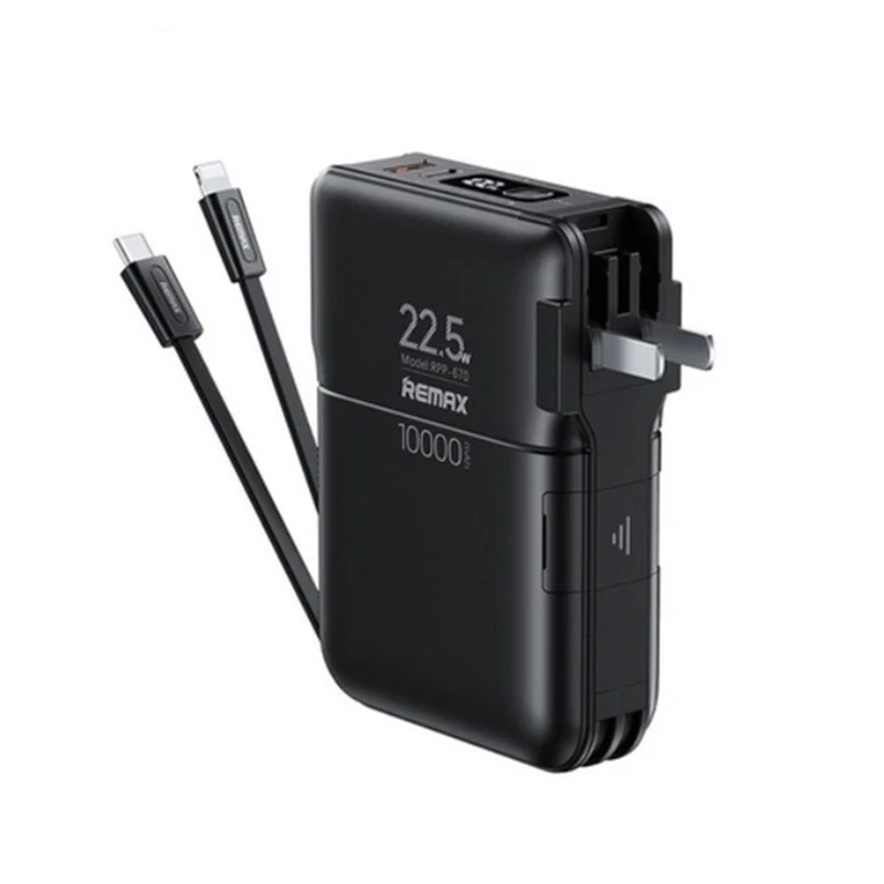  پاوربانک ریمکس مدل RPP-670-Multi compatible Chargers ظرفیت 10000 میلی آمپرساعت