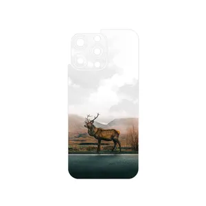 MAHOOT Horned_Deer Cover Sticker for Apple iPhone 15 Pro Max