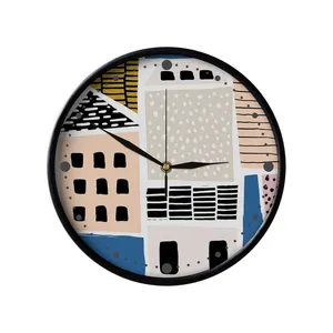 ساعت دیواری مدوپد طرح خانه‌ها مدل mod00160