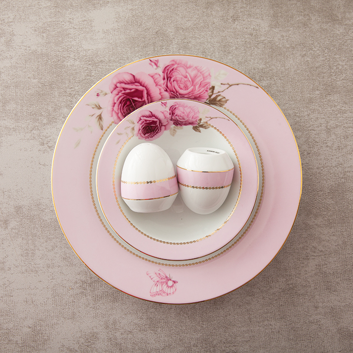 سرويس غذاخوری 28 پارچه چینی زرین ایران مدل ايتاليا اف رزفلاور کد 0128 درجه یک