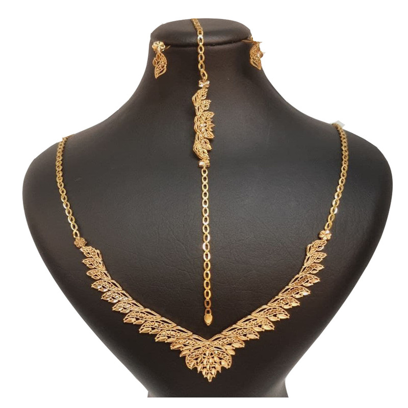 نیم ست طلا 18 عیار زنانه گالری یارطلا مدل تراش کد SR83-G
