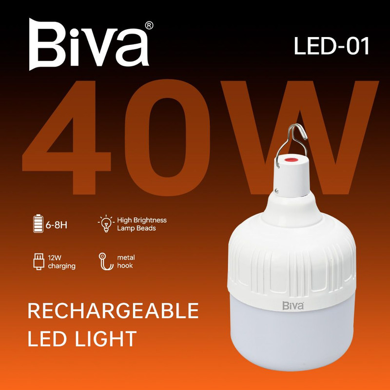 چراغ آویز چادر بیوا مدل LED-01 با نور مهتابی