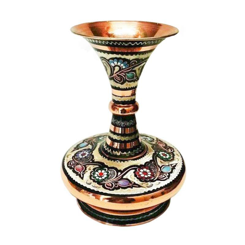 گلدان میناکاری طرح  کف پهن کد 169