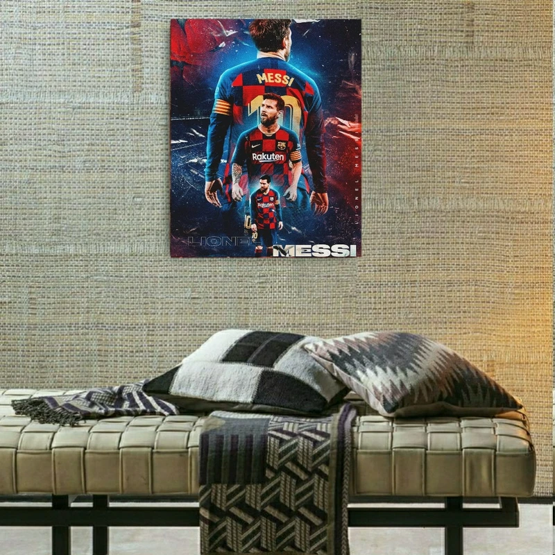 تابلو شاسی طرح مخمل فوتبالیست مدل مسی کد BK1167