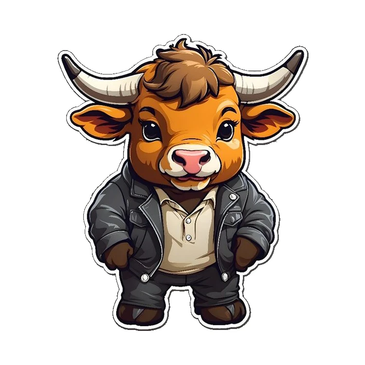 استیکر پارچه و لباس پاد آفرین مدل گاو کد 4385