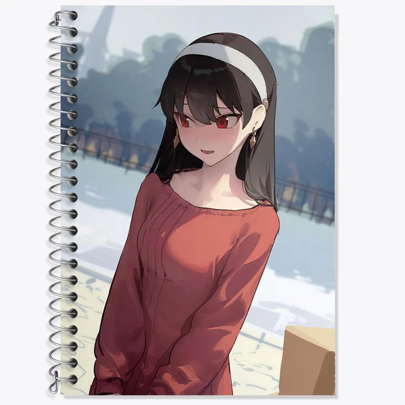 دفتر زبان 50 برگ خندالو مدل دو خط طرح یور انیمه اسپای ایکس فمیلی Spy X Family کد 22195