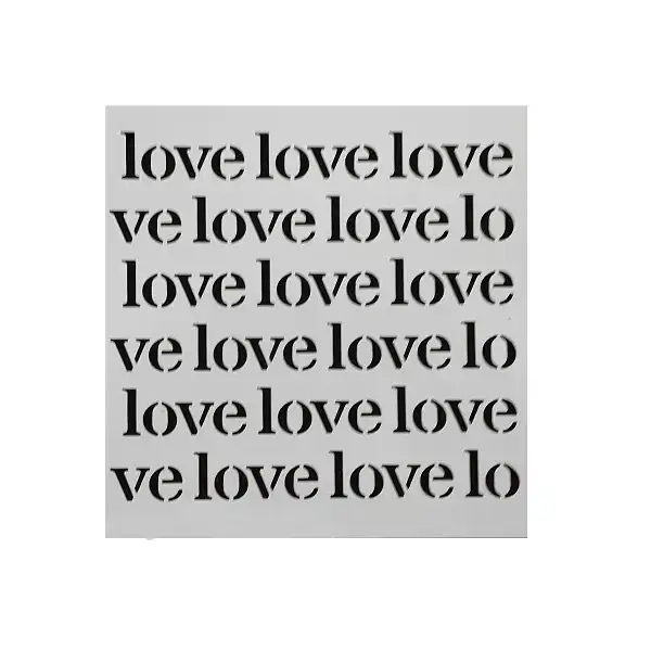 ابزار تزیین کیک به گز مدل استنسیل کوکی طرح Love