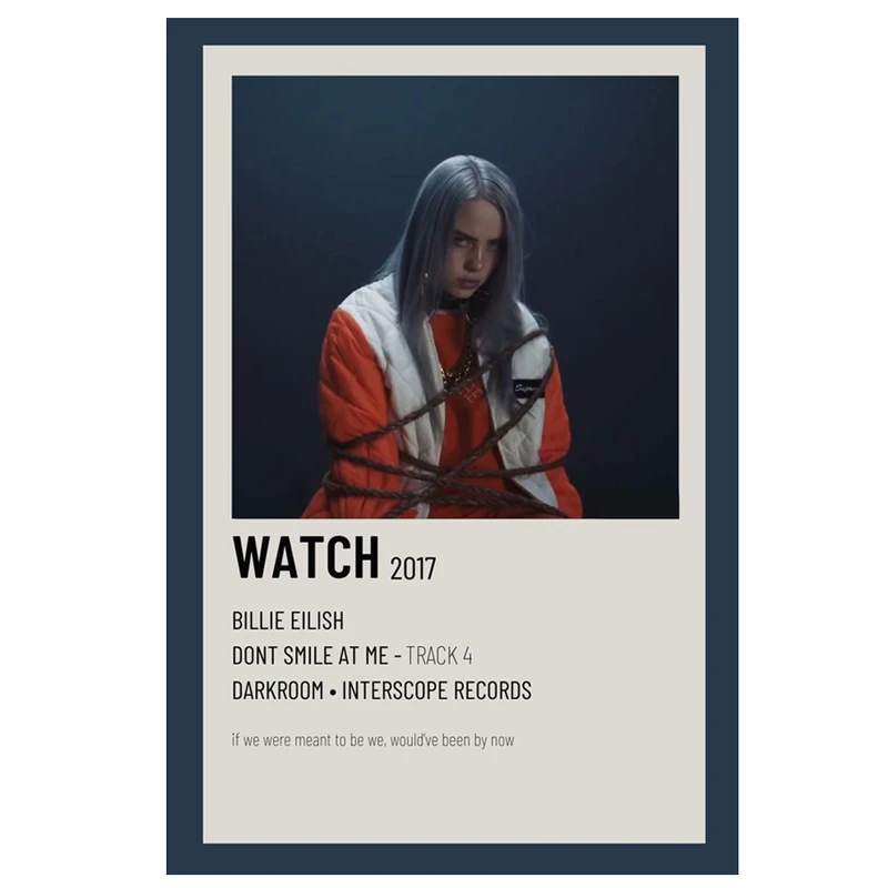 پوستر مدل اهنگ Watch طرح بیلی آیلیش Billie Eilish کد 897