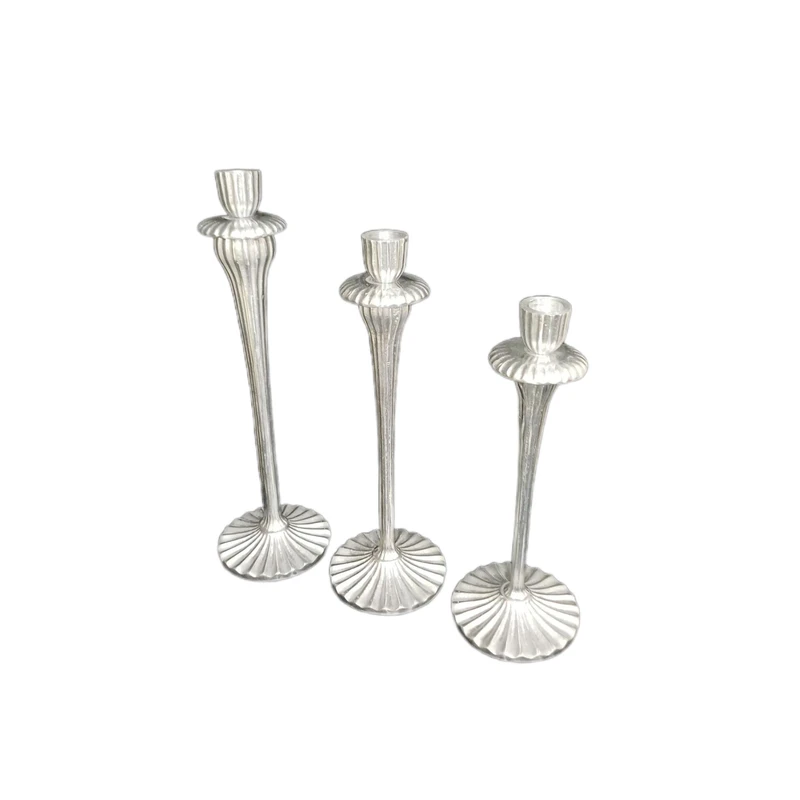 شمعدان مدل فلوریدا مناسب برای شمع مدادی مجموعه سه عددی