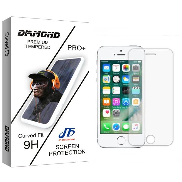 محافظ صفحه نمایش جی اف مدل Diamond glass مناسب برای گوشی موبایل اپل iPhone 5s